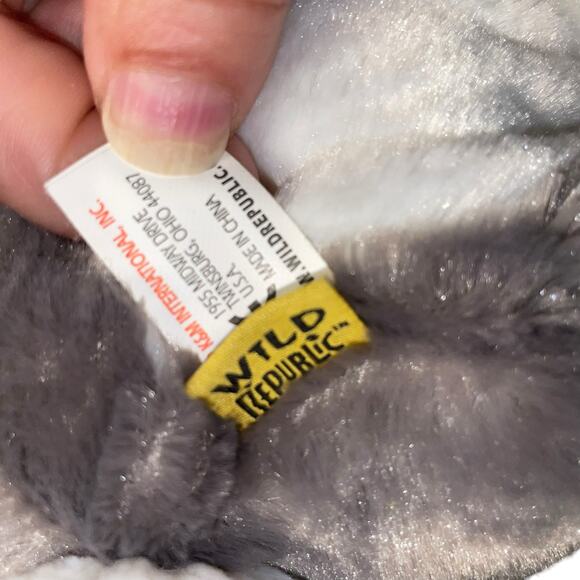 Wild Republic 13" Bunny Rabbit Plush Lop Ear Stuffed Animal Gray Nursery Gift - Picture 11 of 13